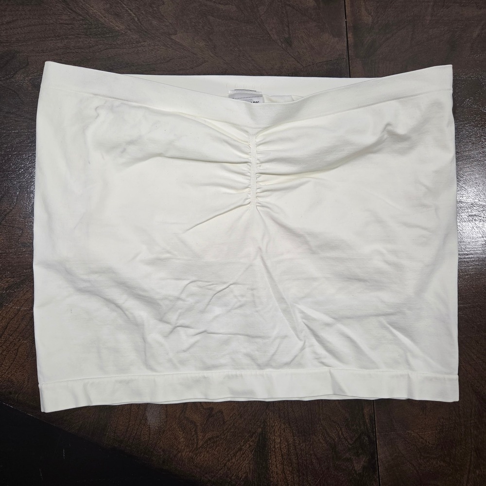 Gymshark Womens White Everyday Seamless Midi Tube Top